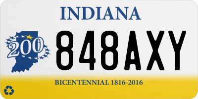 IN license plate 848AXY