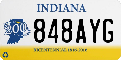 IN license plate 848AYG