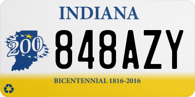 IN license plate 848AZY