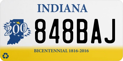IN license plate 848BAJ