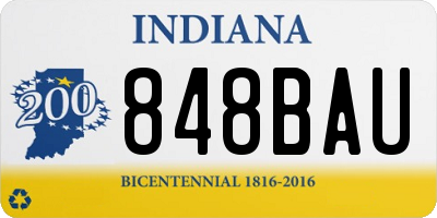 IN license plate 848BAU