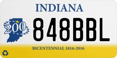 IN license plate 848BBL
