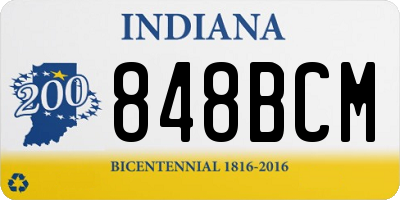 IN license plate 848BCM