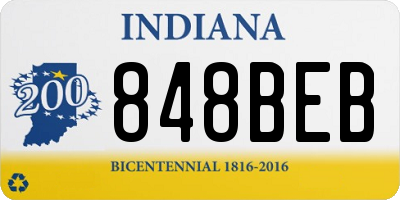 IN license plate 848BEB