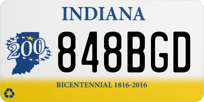 IN license plate 848BGD