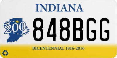 IN license plate 848BGG