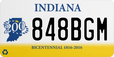 IN license plate 848BGM