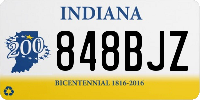 IN license plate 848BJZ