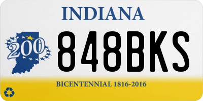 IN license plate 848BKS
