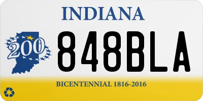 IN license plate 848BLA