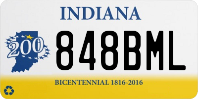 IN license plate 848BML