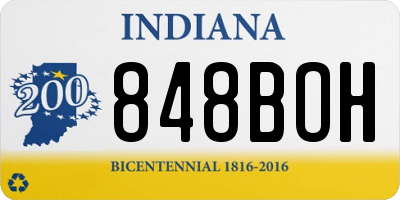 IN license plate 848BOH