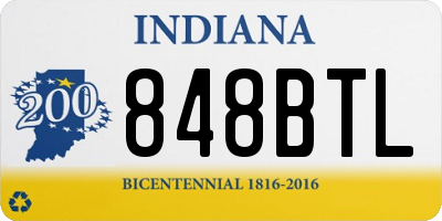 IN license plate 848BTL