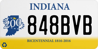 IN license plate 848BVB