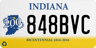 IN license plate 848BVC