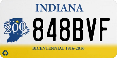 IN license plate 848BVF