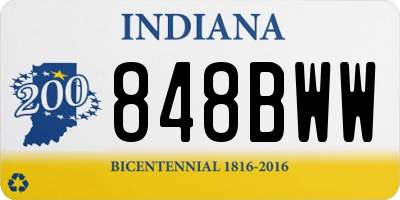 IN license plate 848BWW