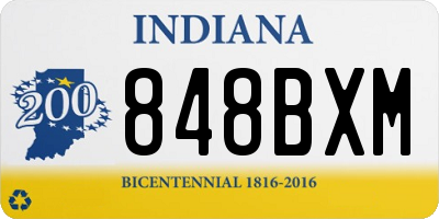 IN license plate 848BXM