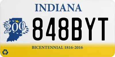 IN license plate 848BYT