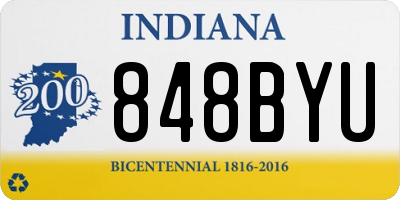 IN license plate 848BYU