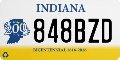IN license plate 848BZD