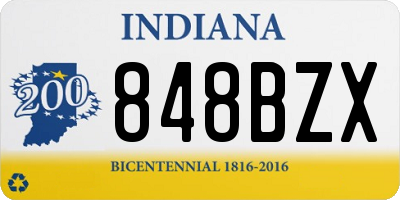 IN license plate 848BZX