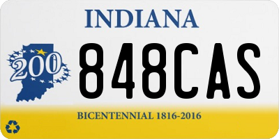 IN license plate 848CAS