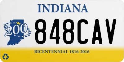 IN license plate 848CAV