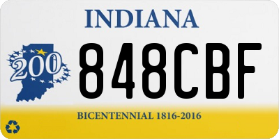 IN license plate 848CBF