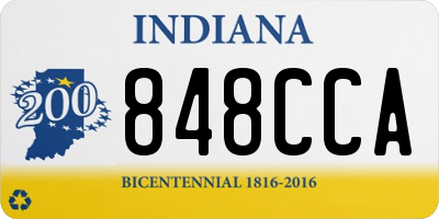 IN license plate 848CCA
