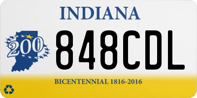IN license plate 848CDL