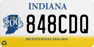 IN license plate 848CDQ