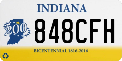 IN license plate 848CFH
