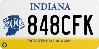 IN license plate 848CFK