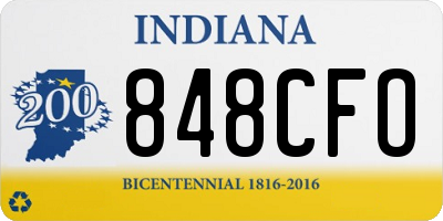 IN license plate 848CFO