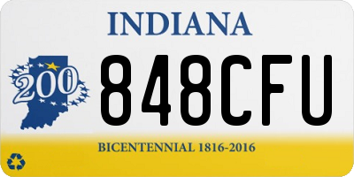 IN license plate 848CFU