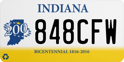 IN license plate 848CFW