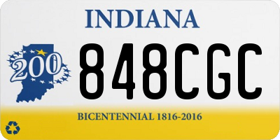 IN license plate 848CGC