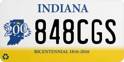 IN license plate 848CGS
