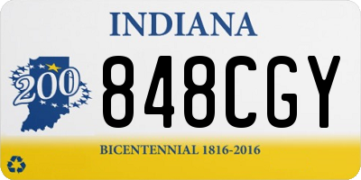 IN license plate 848CGY