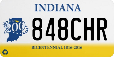 IN license plate 848CHR