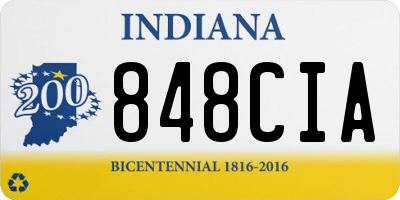 IN license plate 848CIA
