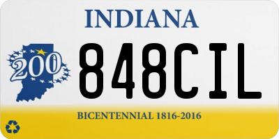 IN license plate 848CIL