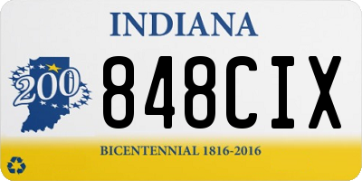 IN license plate 848CIX