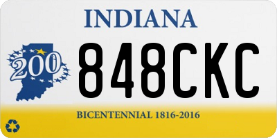IN license plate 848CKC