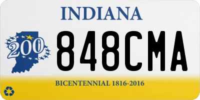 IN license plate 848CMA