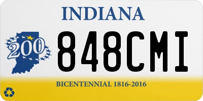 IN license plate 848CMI