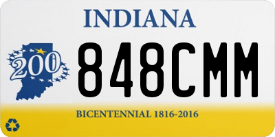 IN license plate 848CMM