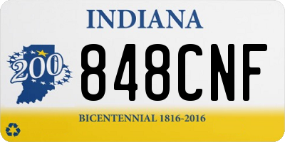 IN license plate 848CNF