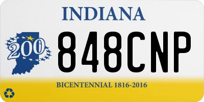 IN license plate 848CNP